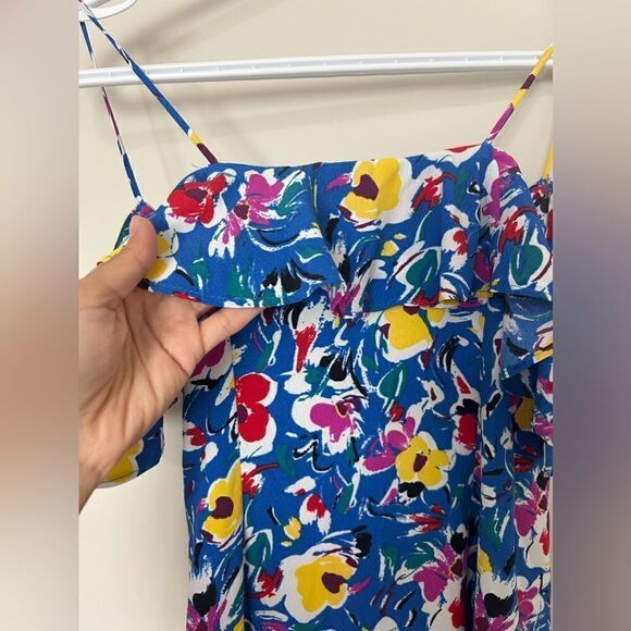 Top Shop Floral Blue Wrap Dress - Picture 13 of 15